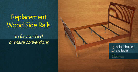 Replacement Wood Side Rail Savings Package includes NoSAg Center Support and Shims